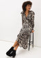 Phase Eight chelsie leopard wrap midi jurk