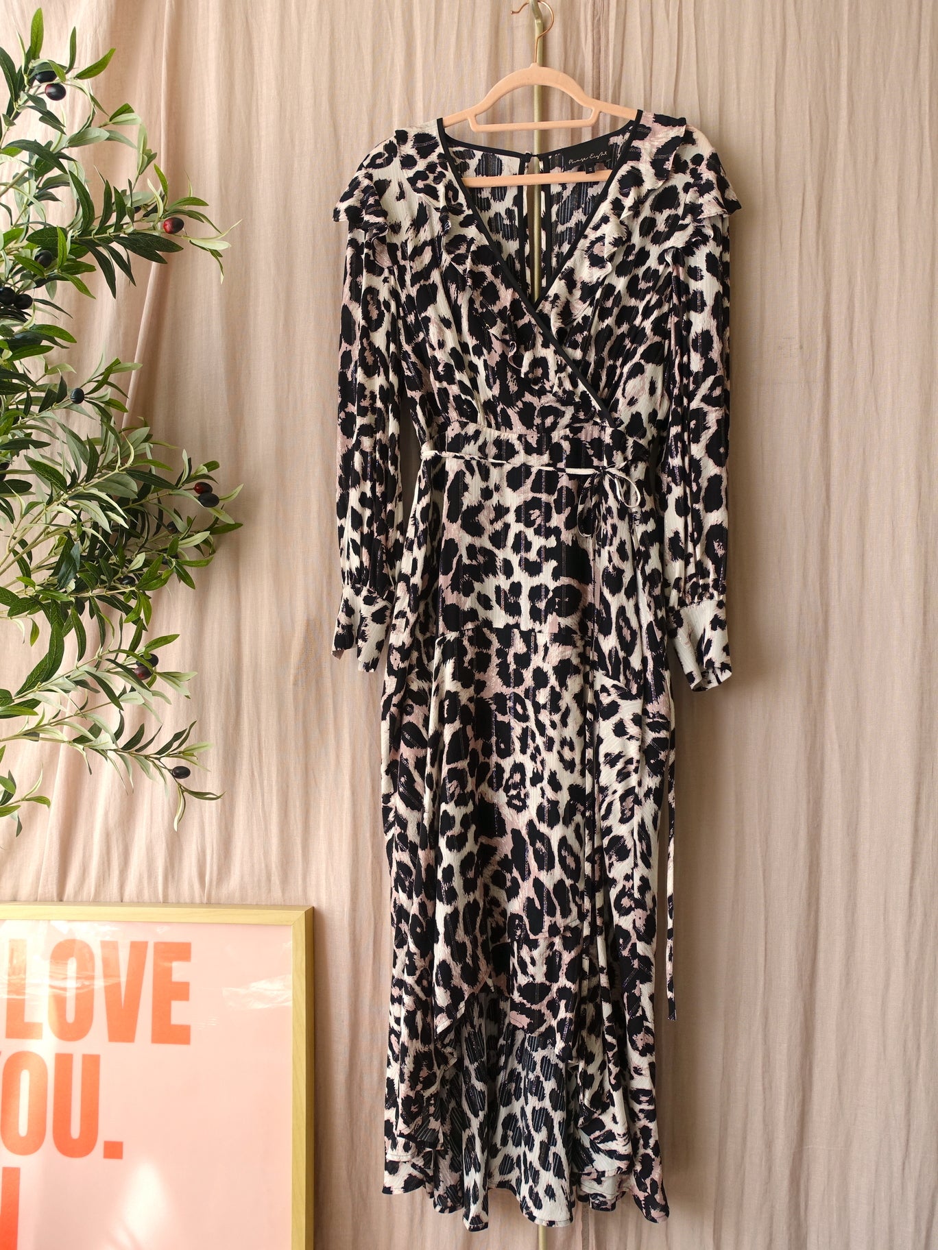 Phase Eight chelsie leopard wrap midi jurk