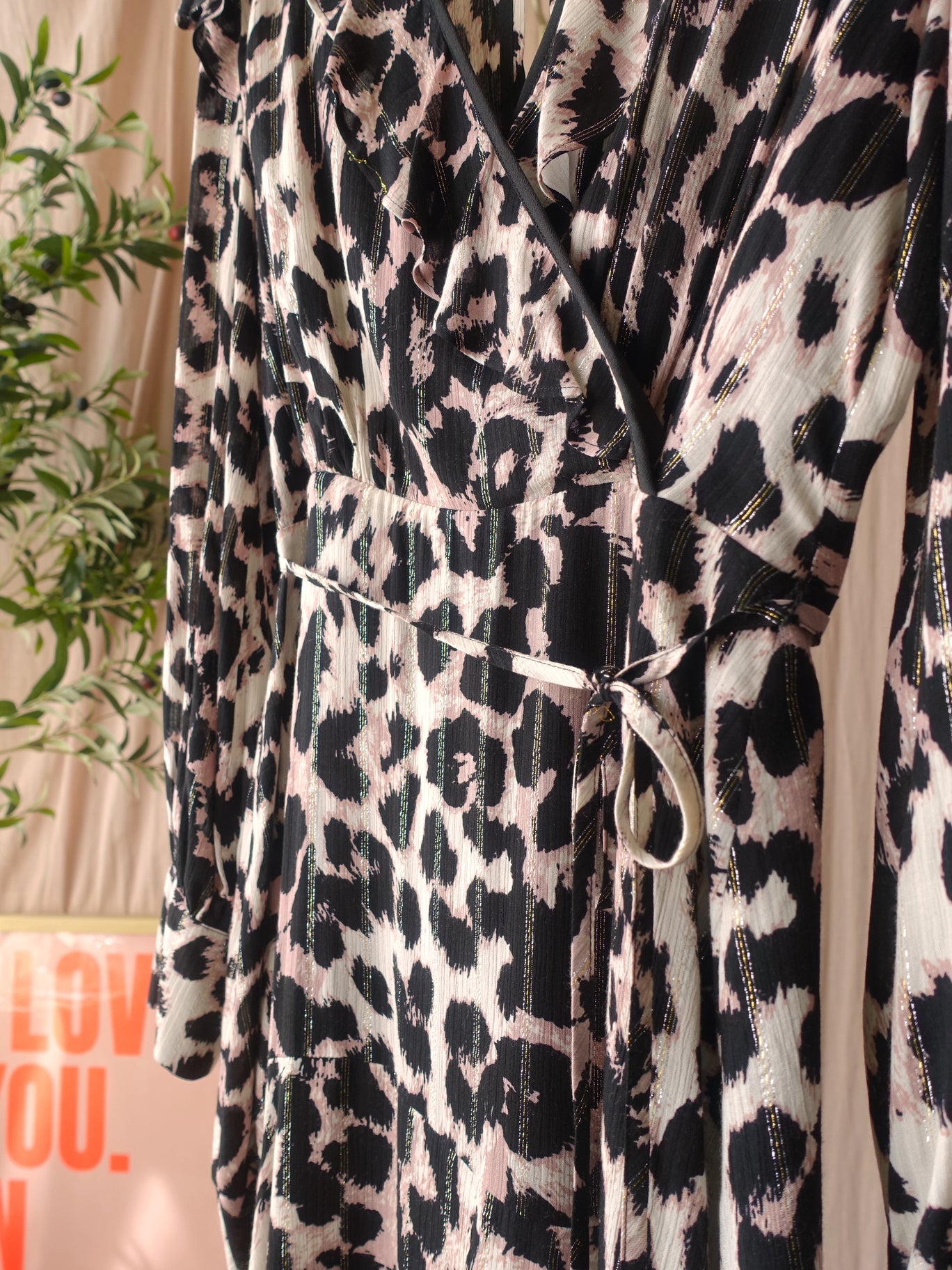 Phase Eight chelsie leopard wrap midi jurk