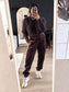 Adidas Originals limited firebird velvet pants chocolate brown