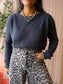 GRATIS BIJ BESTEDING V.A. €100 - Alysi Italian designer mohairmix knit navy