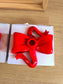 &Klevering ribbon candle holder red
