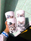 H&M home large animal print mugs wit - set van 4