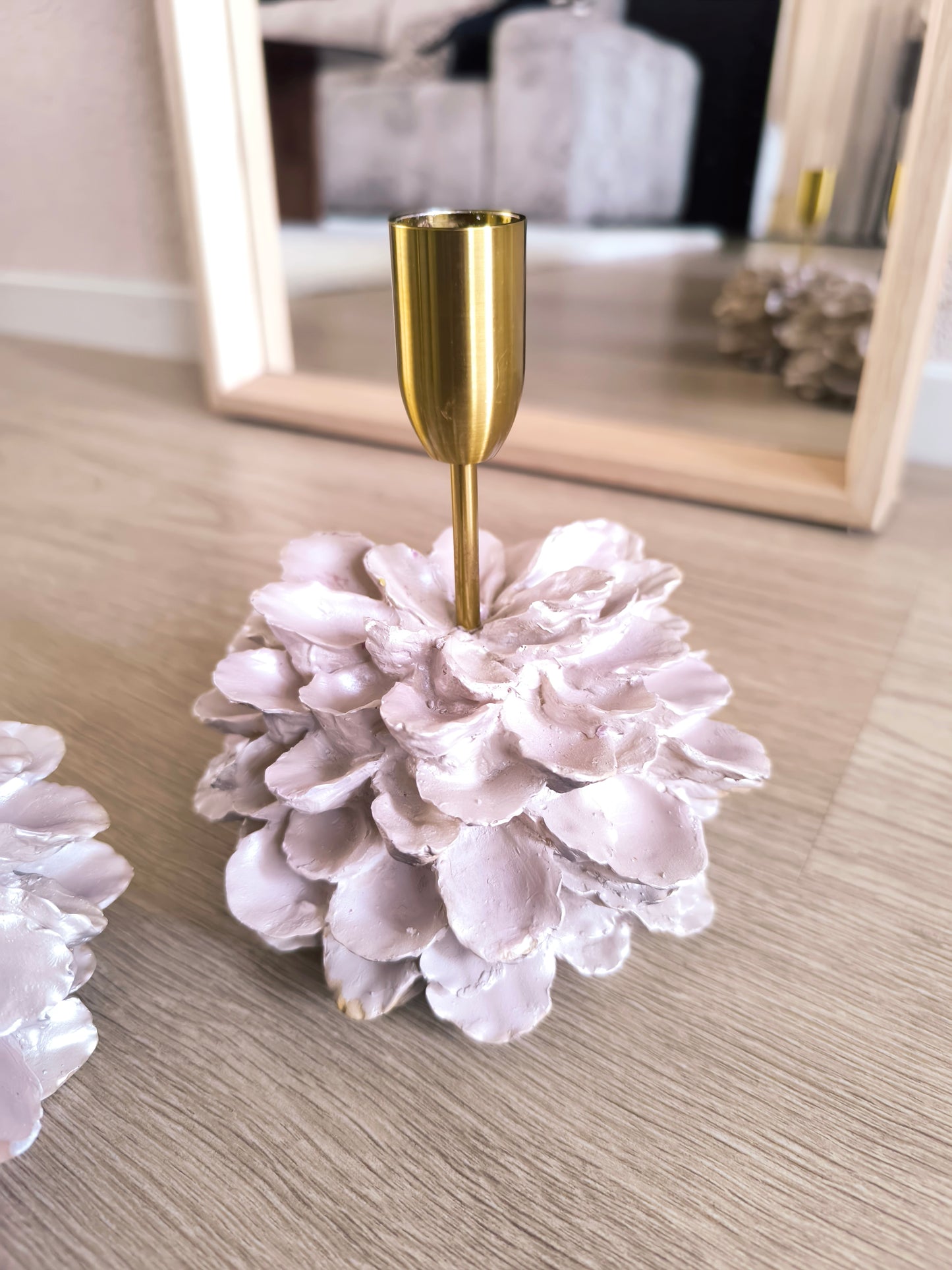 Coco Maison kandelaren set floral blush messing