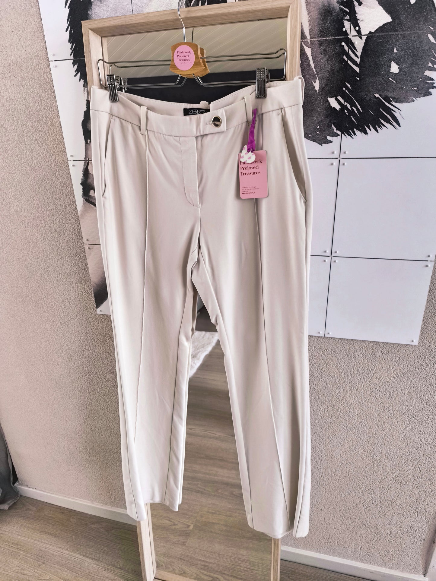 Zerres straight fit pantalon ecru