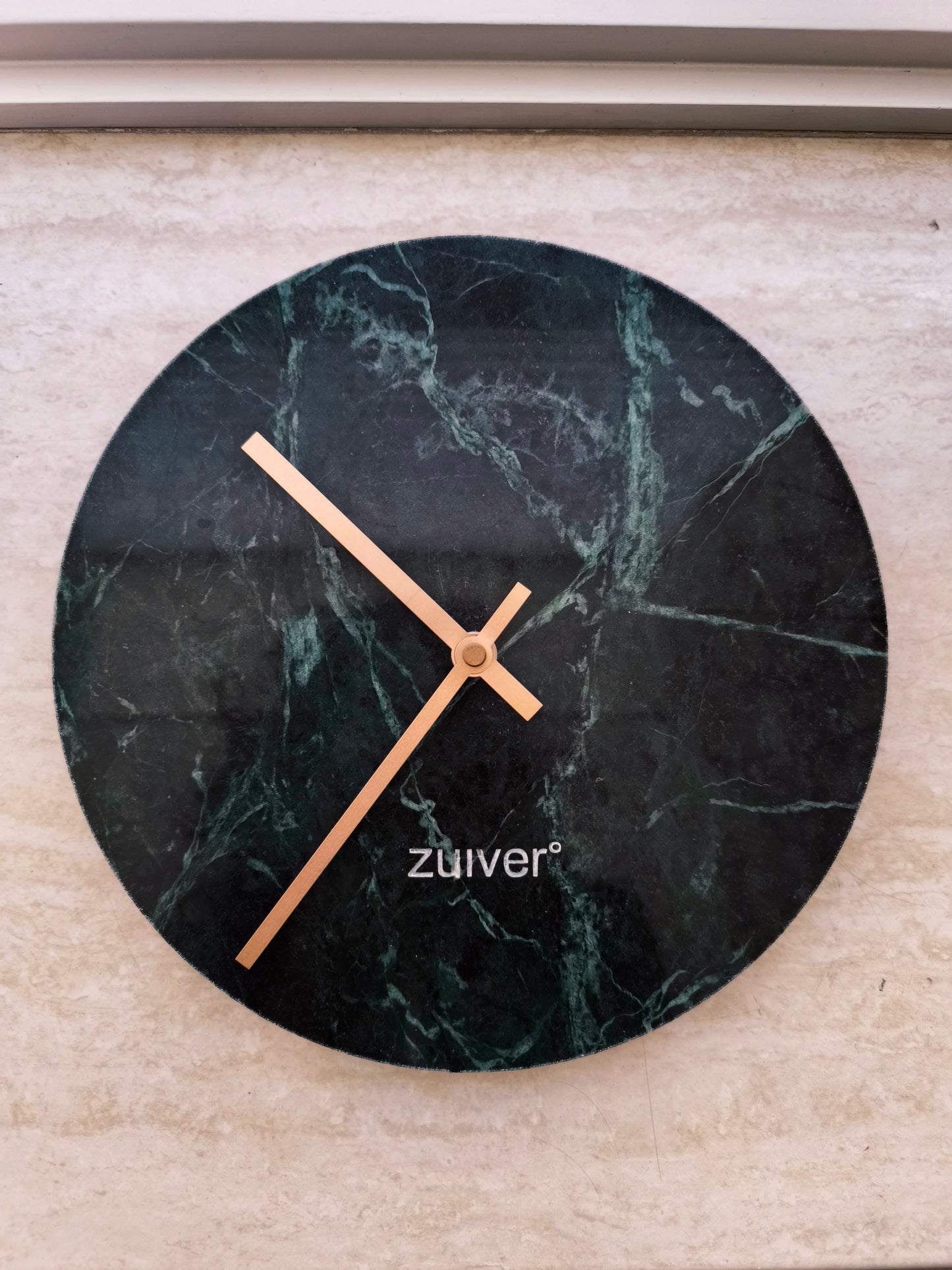 Zuiver marble wandklok emerald green