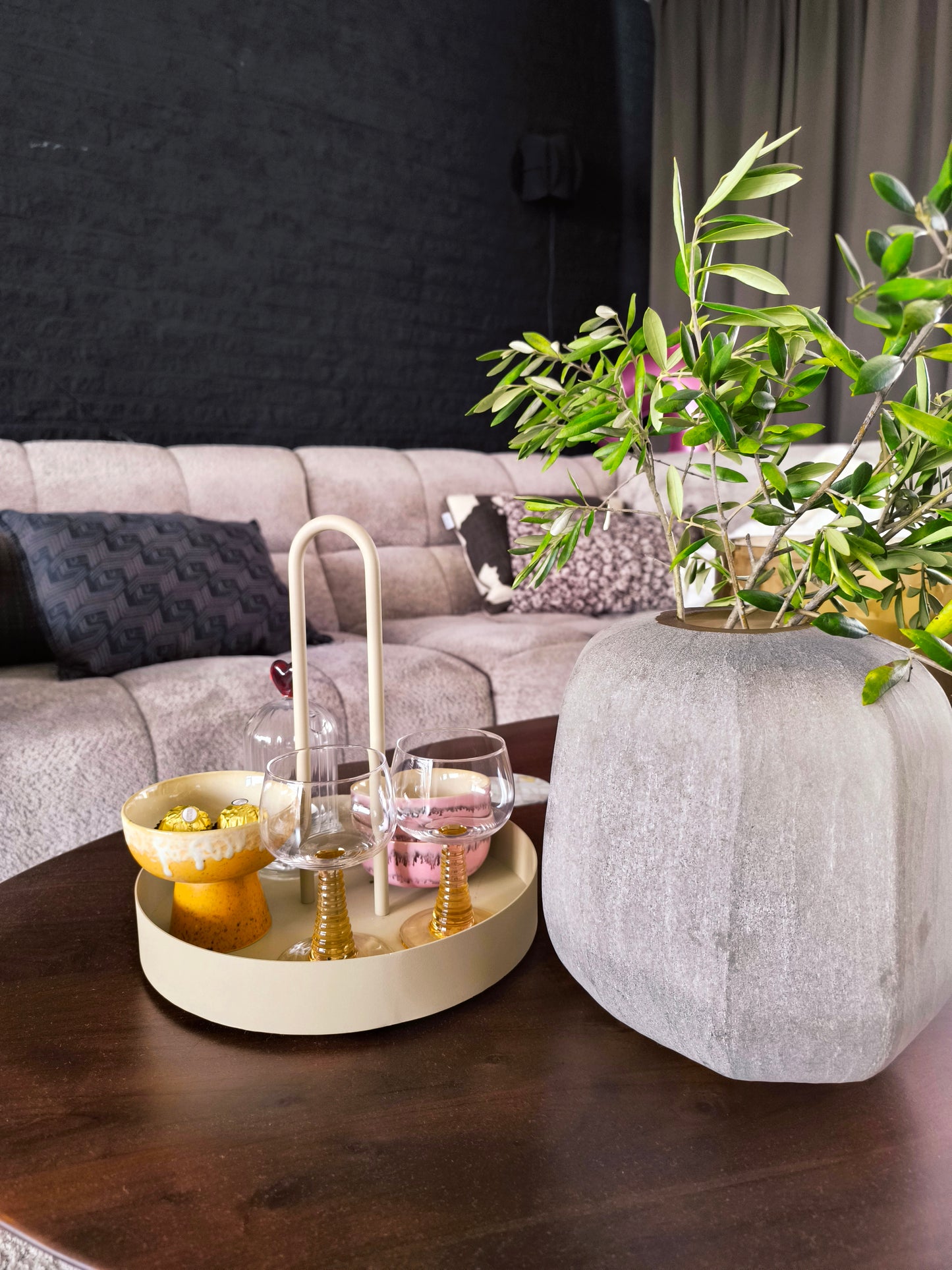 Light & Living pacengo vaas medium taupe beige