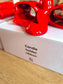 &Klevering ribbon candle holder red