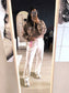 Zerres straight fit pantalon ecru