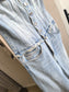 Zara denim wide leg jumpsuit worn look