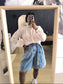 Sissy-Boy poplin cotton broderie shirt crisp white