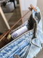 Zara denim wide leg jumpsuit worn look