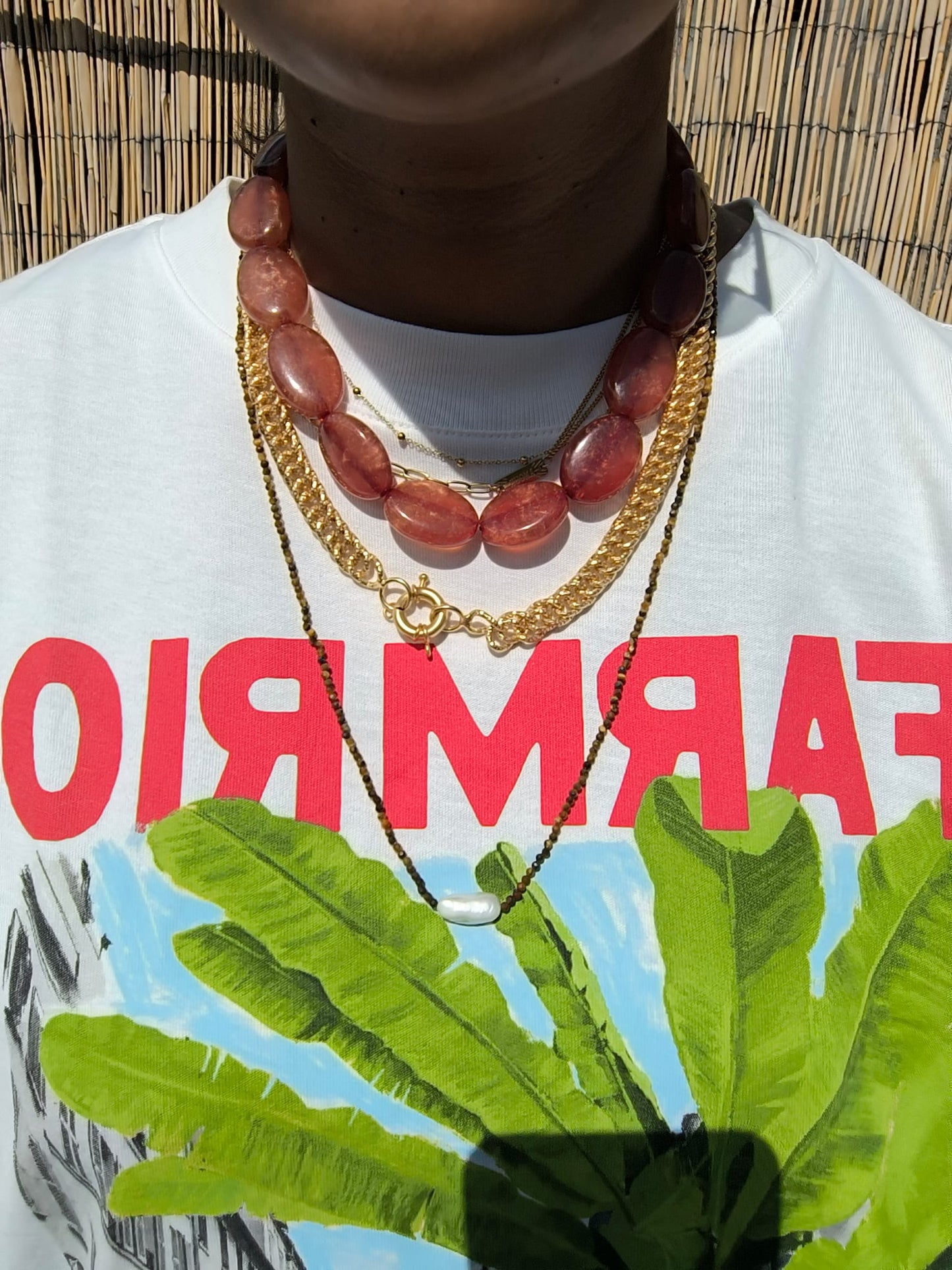 Zusss SS26 kralenketting donkerbruin