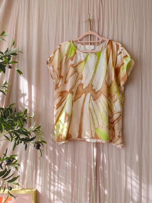 GRATIS BIJ BESTEDING V.A. €100 - Her. marble print top ecru