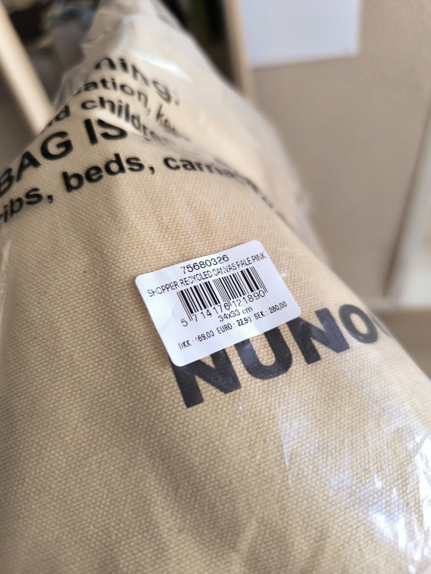 Núnoo recycled canvas shopper tote bag