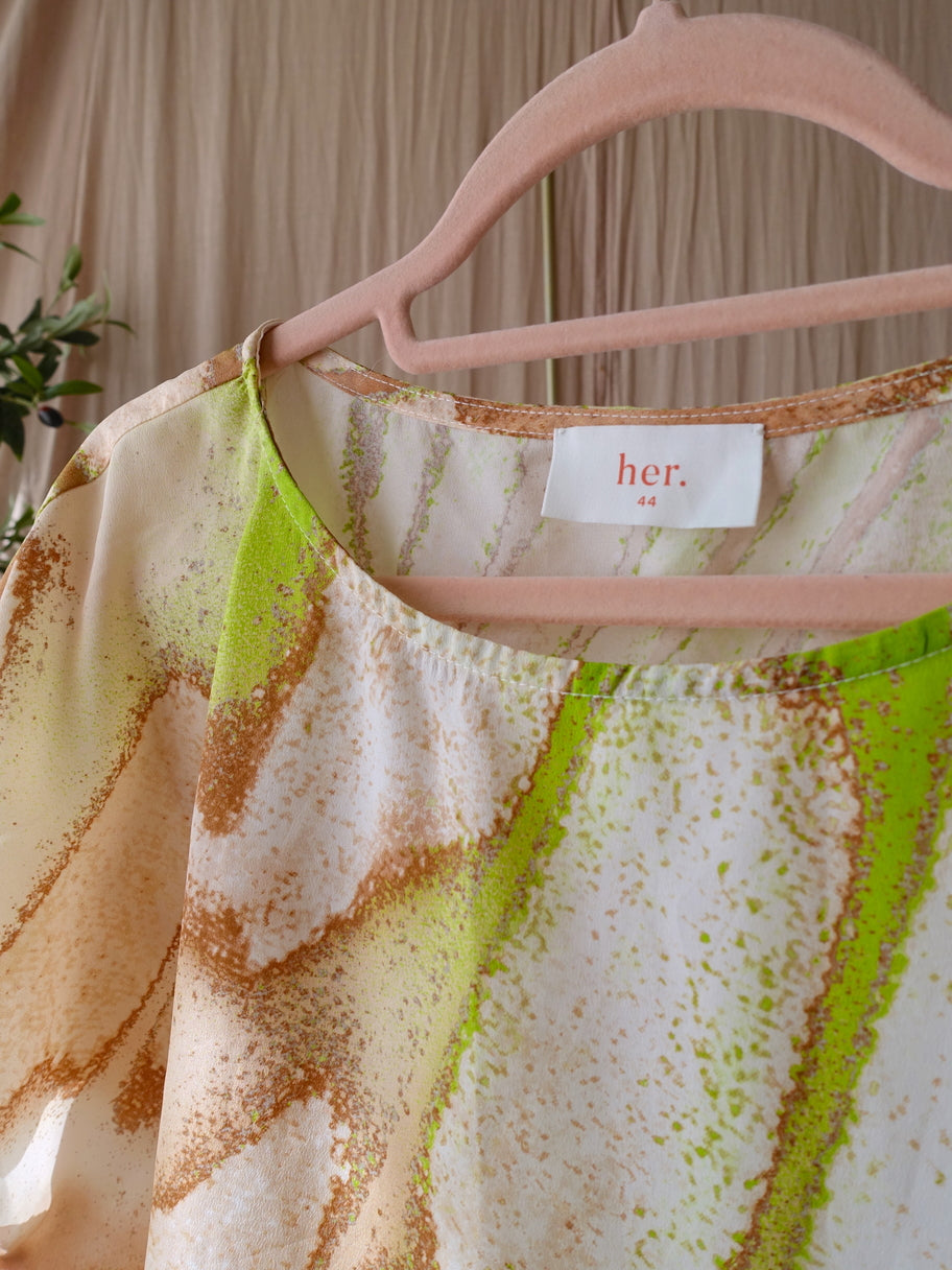 GRATIS BIJ BESTEDING V.A. €100 - Her. marble print top ecru
