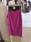 IVY OAK Sophia lace pencil skirt magenta pink