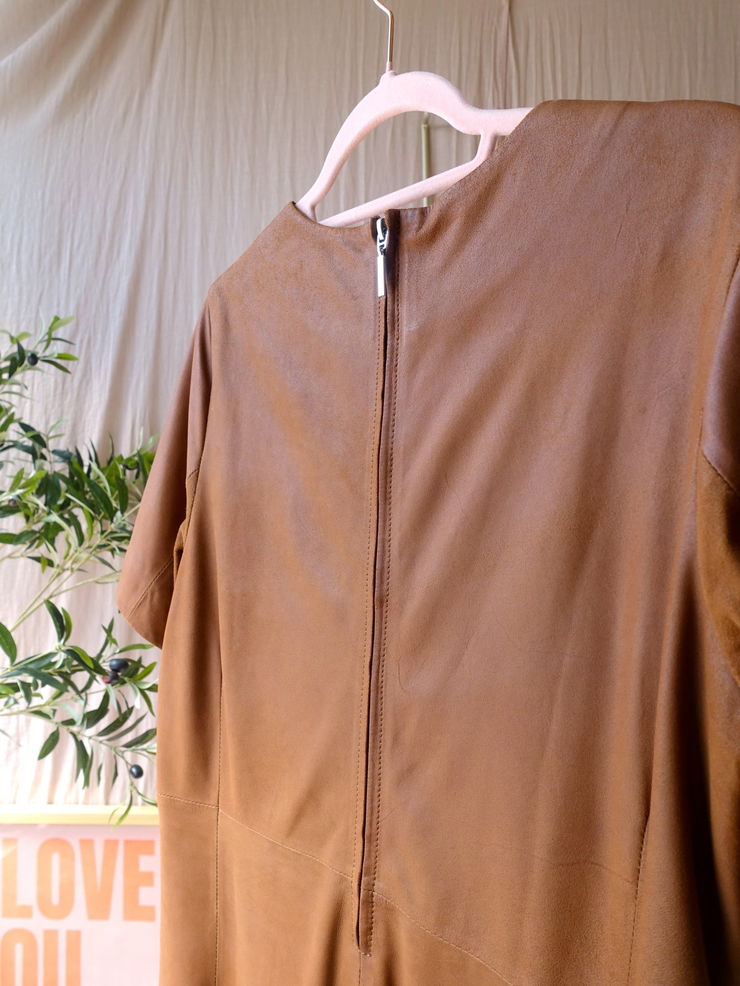 ARMA 100% goat leather classic jurk cognac