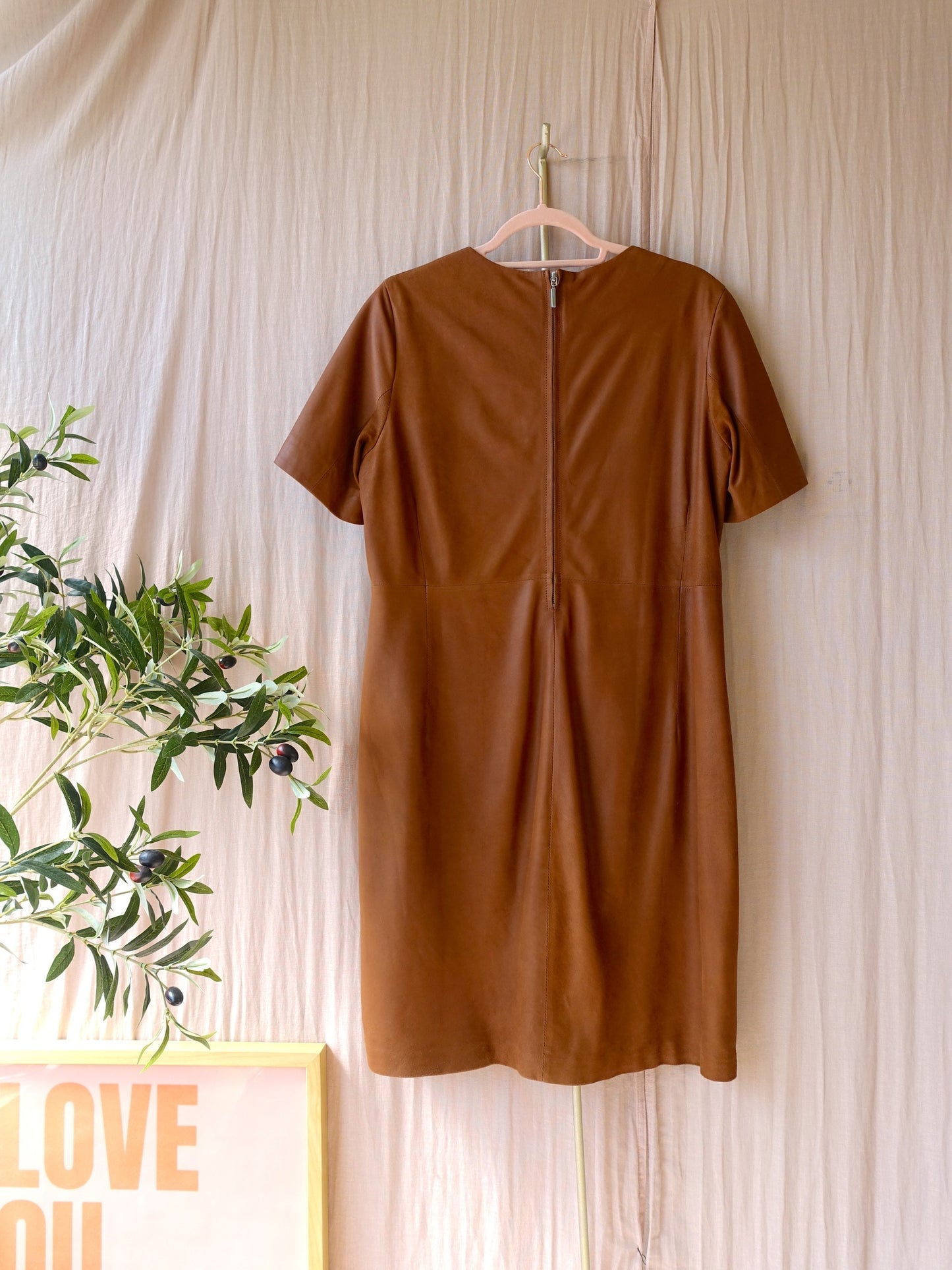 ARMA 100% goat leather classic jurk cognac