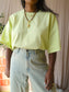 Gestuz jio oversized cotton tee luminary washed yellow