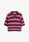 Sissy-Boy relaxed fit retro crochet polo burgundy / pink
