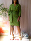 Vanilia structured waffle jurk kale green