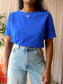 Purdey travel quality tee kobalt