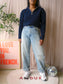 Rohé heavyweight classic zip knit navy