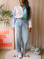 Co'Couture pinstripe oversized shirt