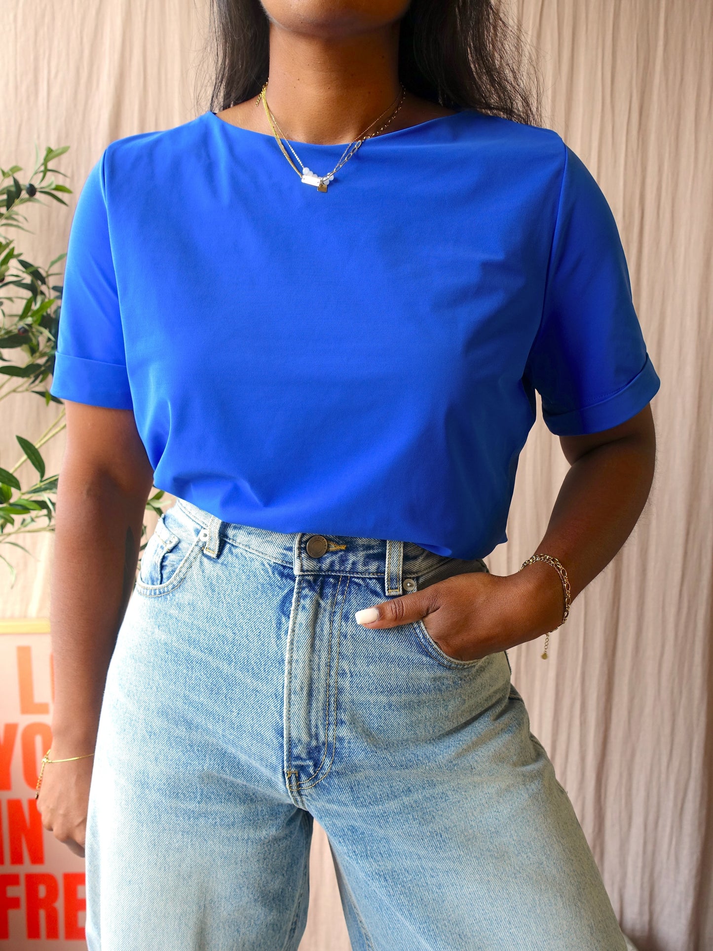 Purdey travel quality tee kobalt