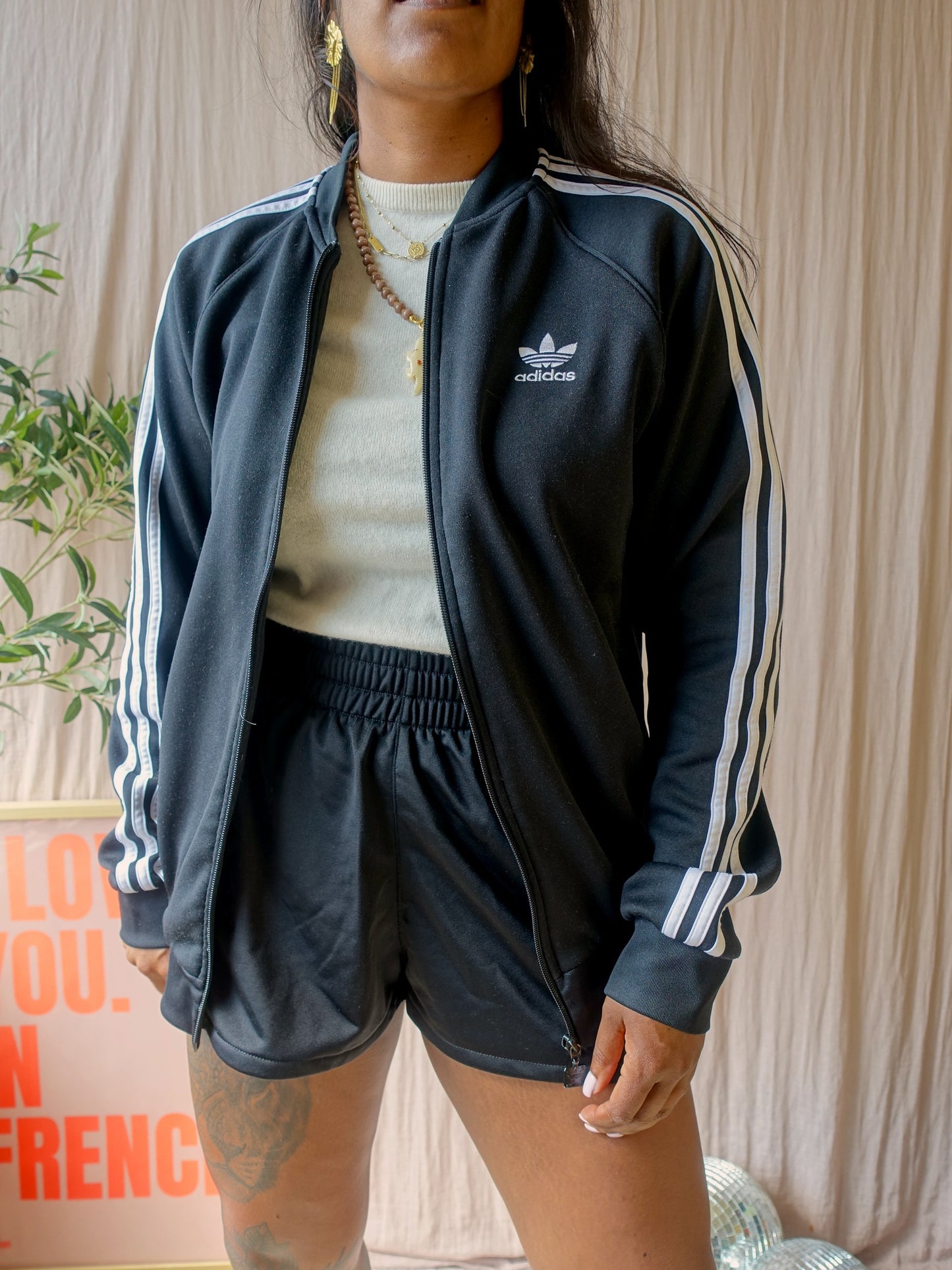 Adidas Firebird relaxed track jacket zwart