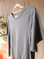 American Vintage slub jersey tee pewter grey