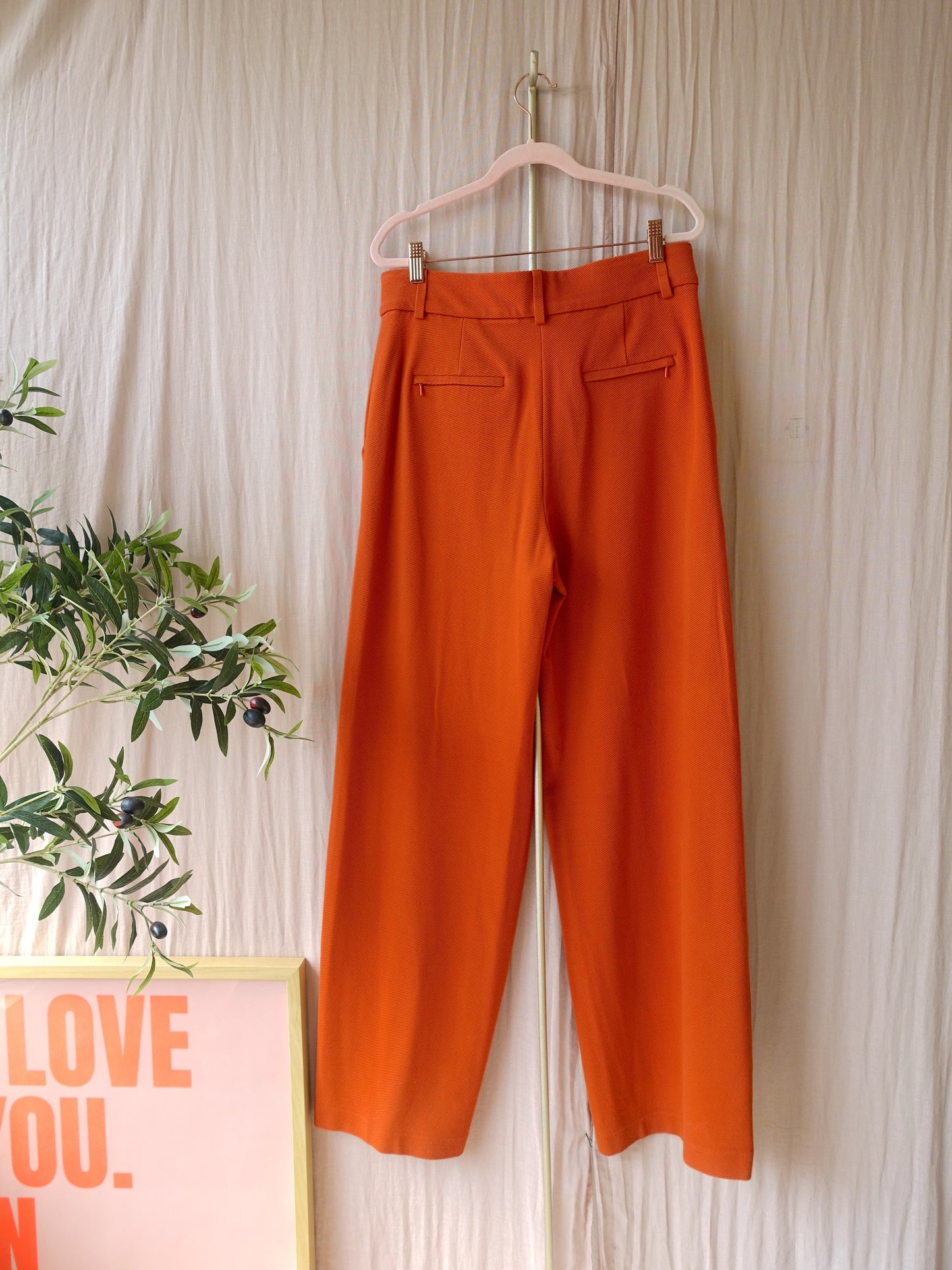 Vanilia structured wide leg pants pumpkin spice