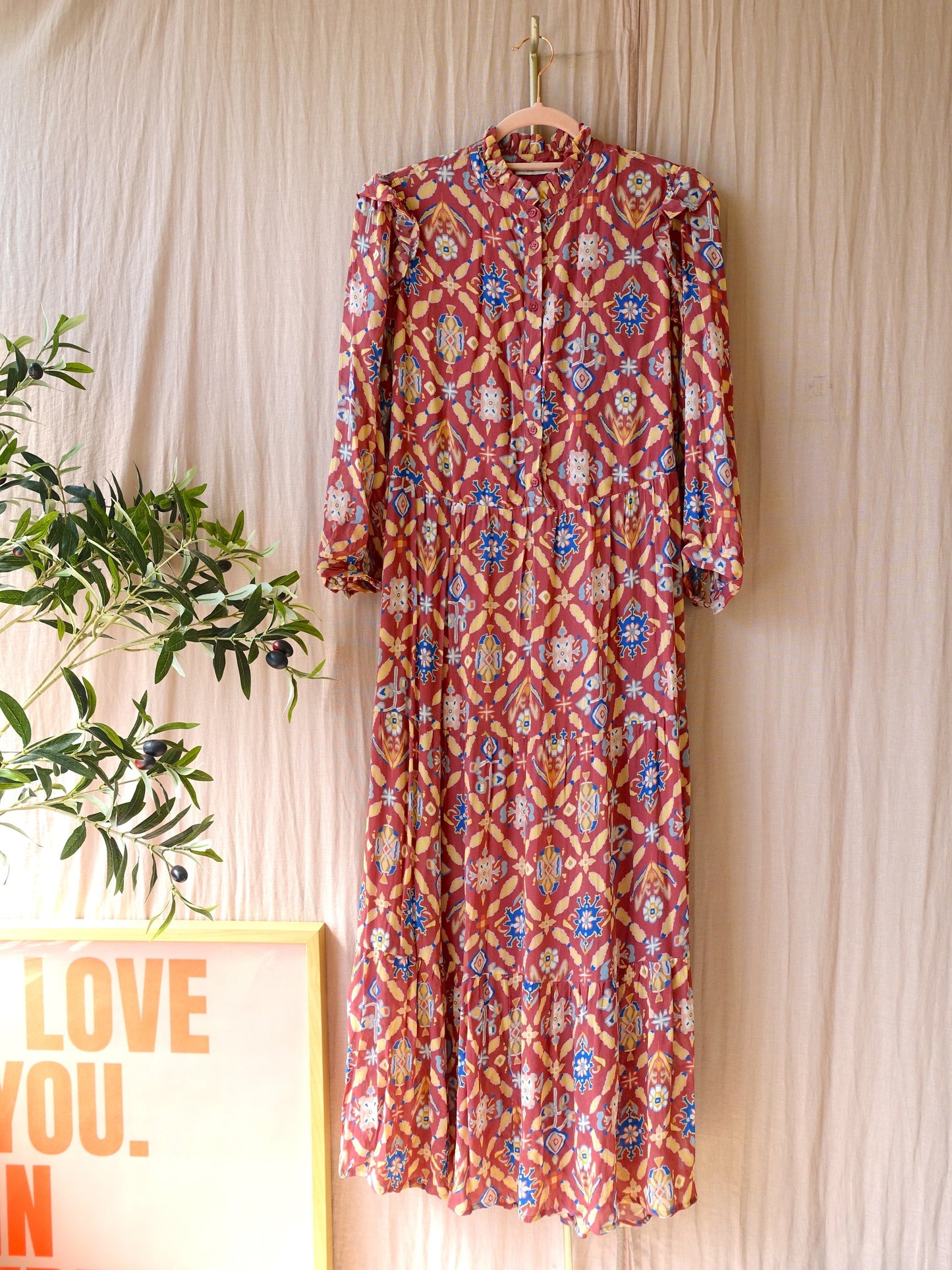 Sissy-Boy Elodie bohemian maxi jurk roest