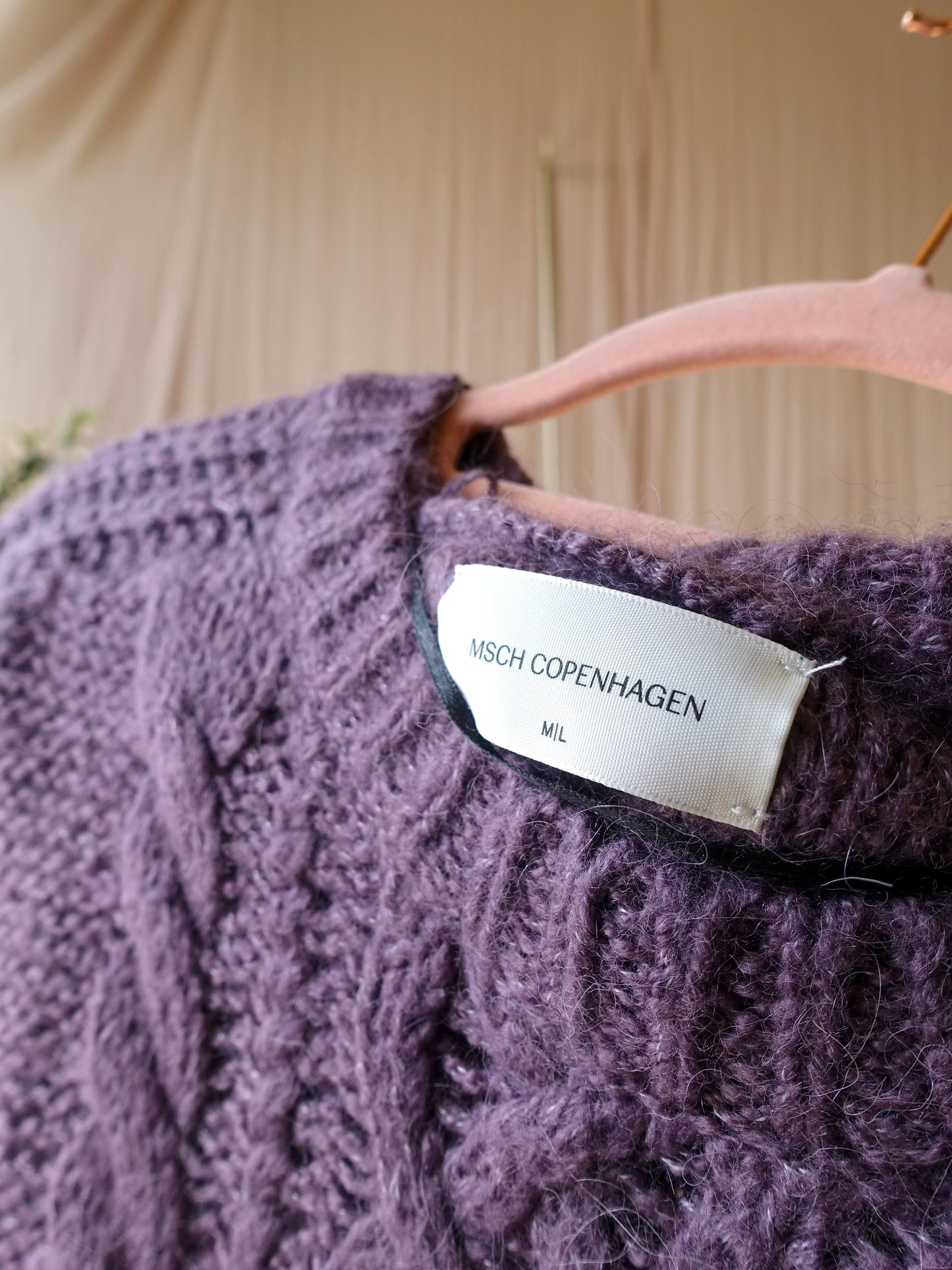 MSCH Copenhagen woolmix knit pullover dark mauve