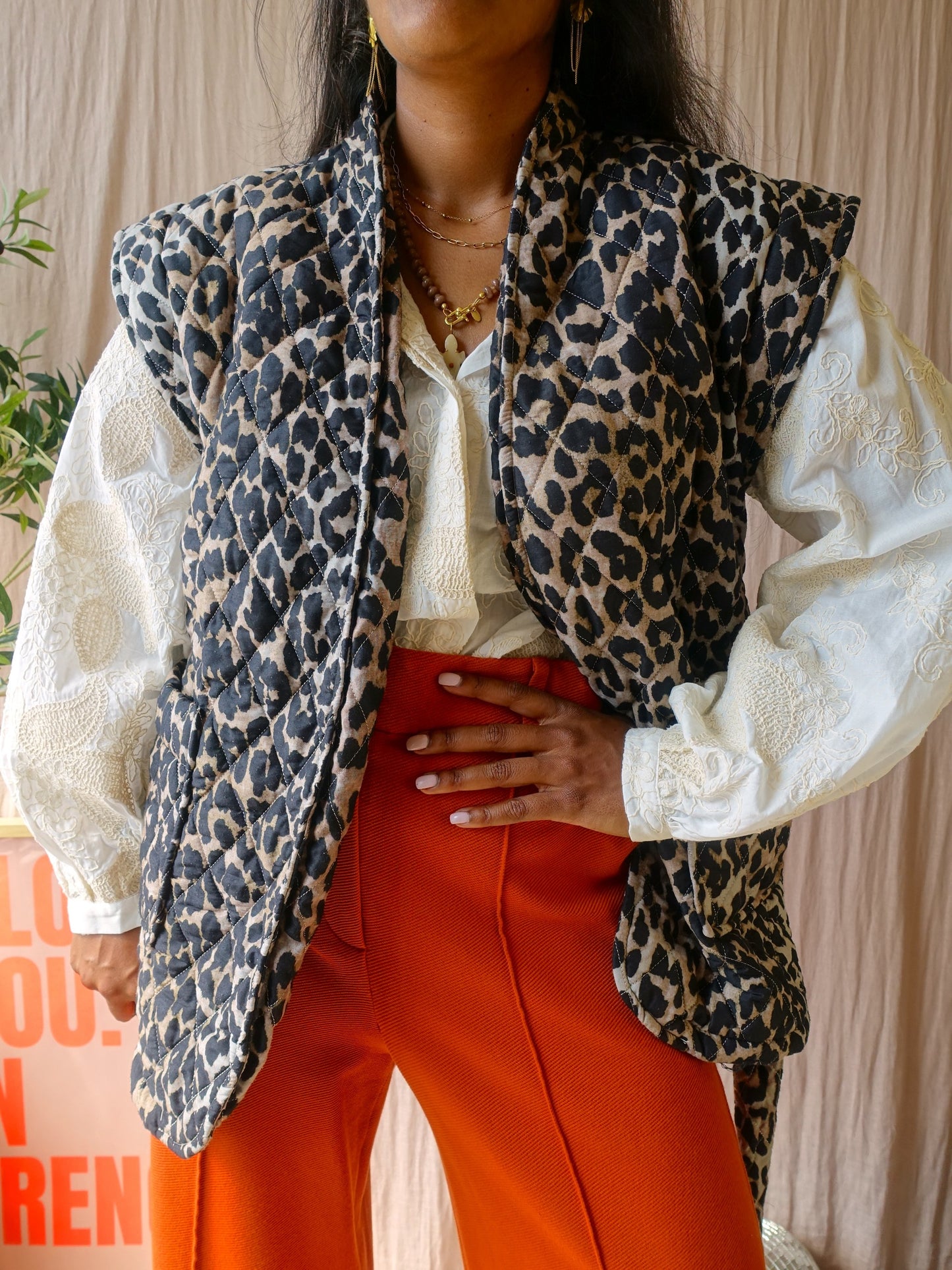 Costes quilted leo gilet