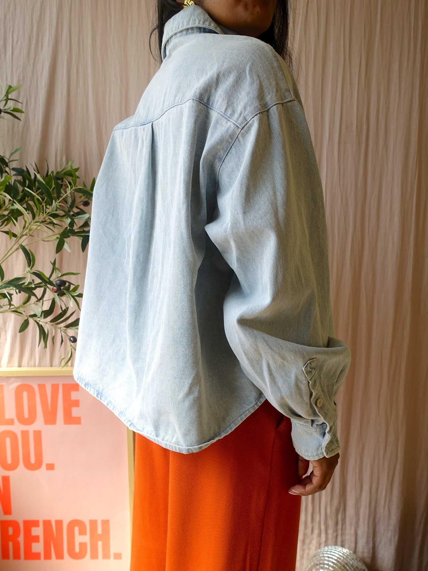 Norah bleached oversized denim shirt
