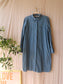 Repeat cotton stretch shirt dress old blue