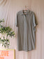 YAYA loose fit midi jurk taupe grey