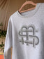 Melting Stockholm embroidered sweater light grey