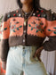 Vintage exclusive wool cardigan chocolate brown
