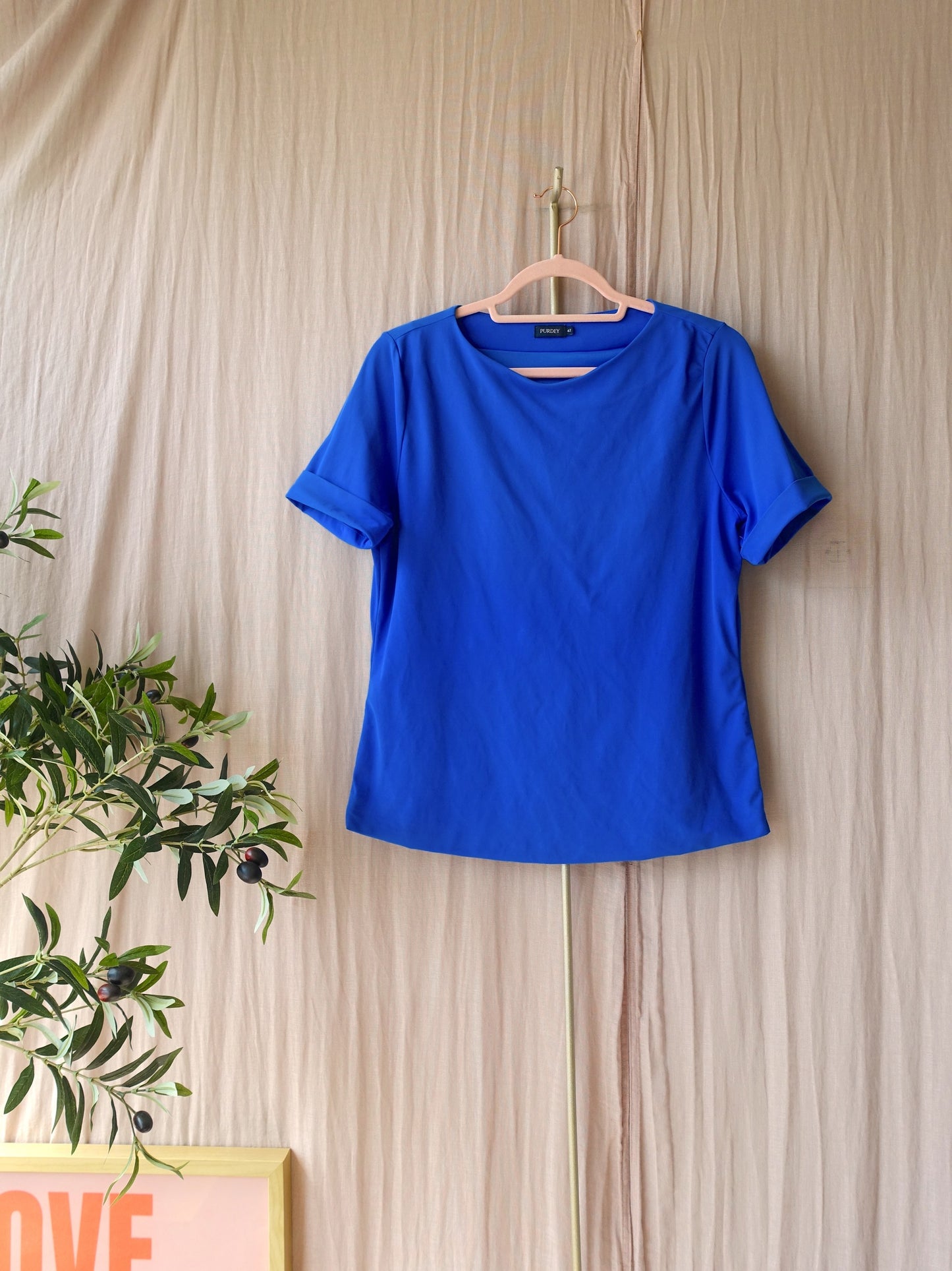 Purdey travel quality tee kobalt
