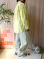 Linnenblend oversized butter yellow shirt