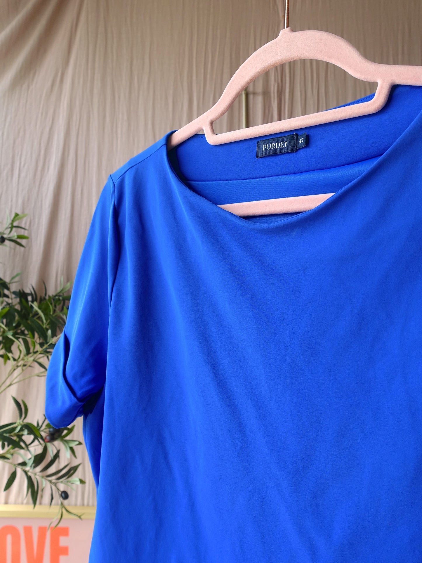 Purdey travel quality tee kobalt