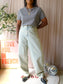 American Vintage slub jersey tee pewter grey