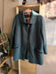 Vintage wool coat teal green