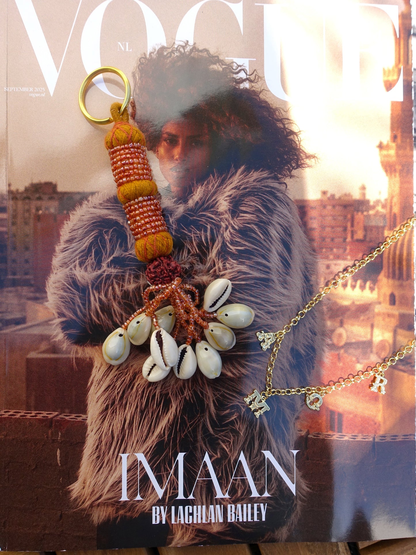 I AM JAI bagcharm / sleutelhanger warm brown