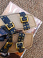 Bronx square leather sandalen zwart