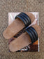 Manfield slides zwart / camel