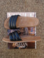 Manfield slides zwart / camel